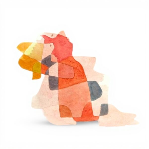 Affiche sur toile Kenzo Okada Rouge Et Orange décor salon