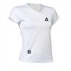 T-shirt de sport femme Asioka polyester col V manches