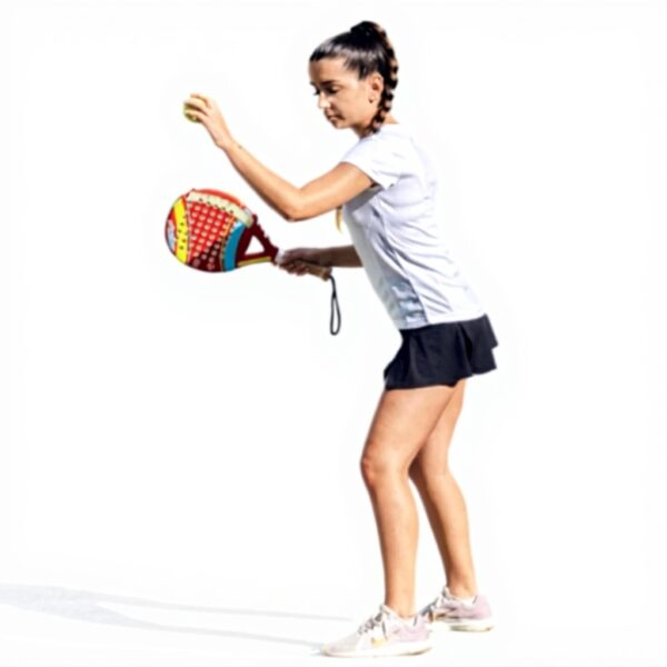 T-shirt de sport femme Asioka polyester col V manches