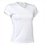T-shirt de sport femme Asioka polyester col V manches
