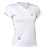 T-shirt de sport femme Asioka polyester col V manches