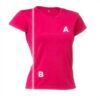 T-shirt de sport femme Asioka polyester col V manches