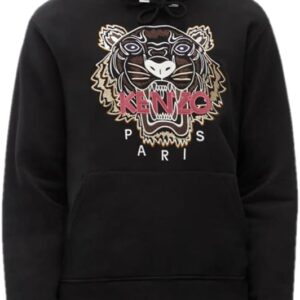 Hoodie Kenzo Tiger Homme Noir Sweat Capuche Coton-0
