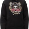 Sweat Kenzo Homme Noir Tigre brodé 100% Coton-0