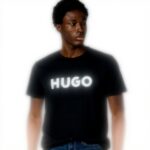 T-shirt Hugo logo imprimé manches courtes coton homme