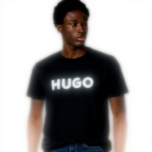 T-shirt Hugo logo imprimé manches courtes coton homme