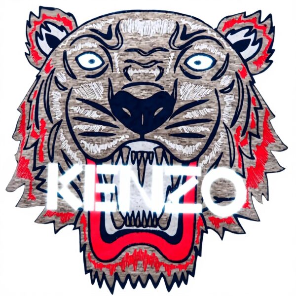 Kenzo Girls Cotton Long Sleeve T-Shirt Grey Multicolor 14