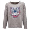 Kenzo Girls Cotton Long Sleeve T-Shirt Grey Multicolor 14