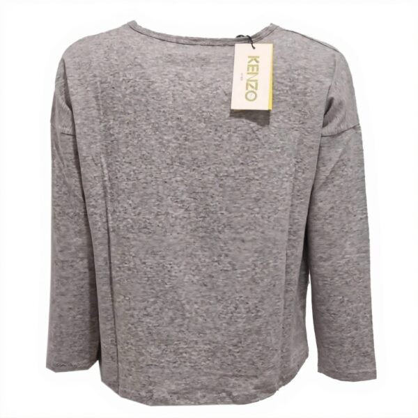 Kenzo Girls Cotton Long Sleeve T-Shirt Grey Multicolor 14