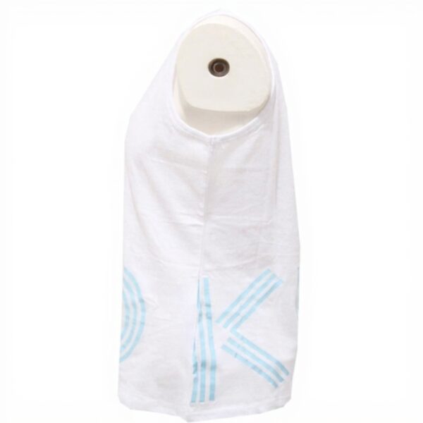 T-shirt sans manches Kenzo fille coton blanc azzurro 10 ans