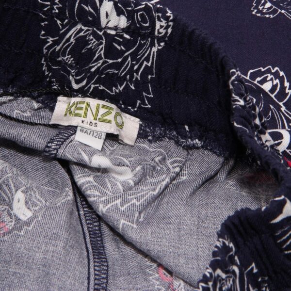 Pantalon fille Kenzo 6965K coton bleu 14 ans-3