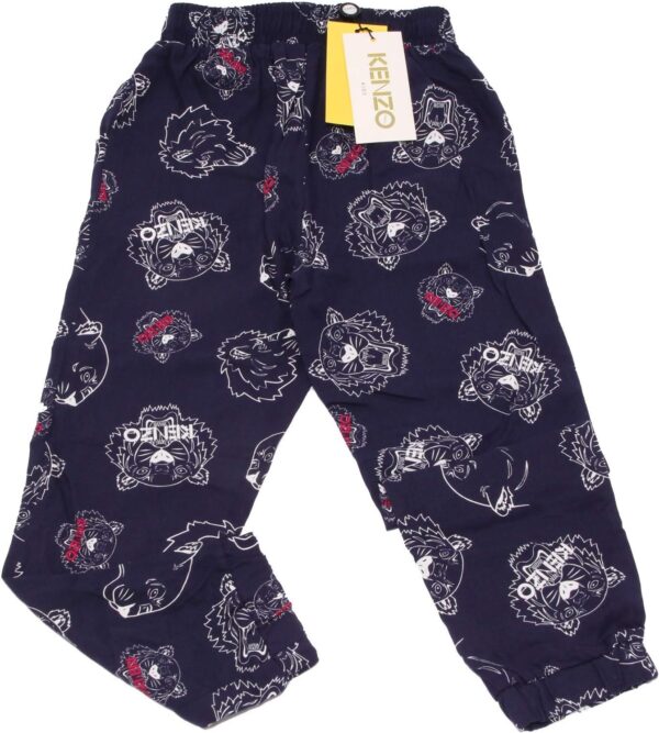 Pantalon fille Kenzo 6965K coton bleu 14 ans-1