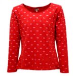 T-shirt manches longues Kenzo fille coton rouge rose 16 ans