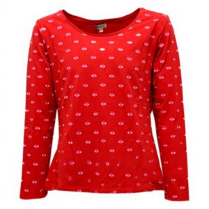 T-shirt manches longues Kenzo fille coton rouge rose 16 ans