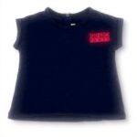 T-shirt fille Kenzo coton bleu manches raglan 1 an