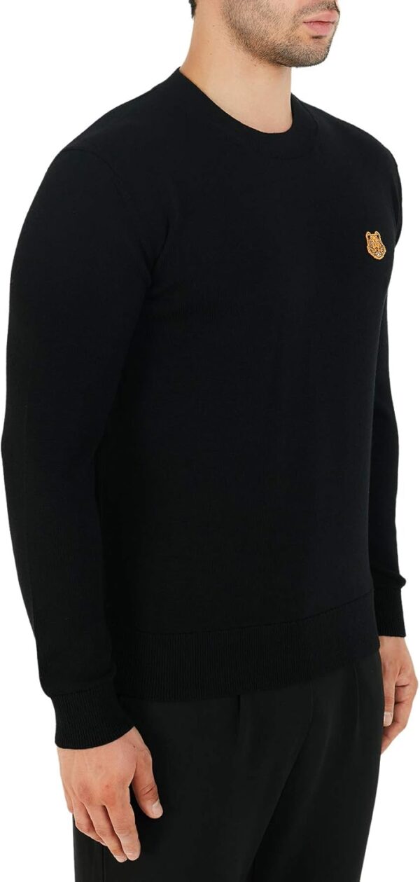 Pull Kenzo Homme Noir Tiger Crest Lavage Machine-2
