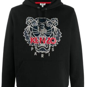 Sweat KENZO Homme Tiger Noir Capuche 100% Coton-0