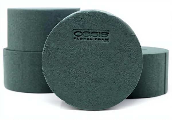 Mousse florale Oasis Flowerbox lot 4 éponges cylindre 14 cm