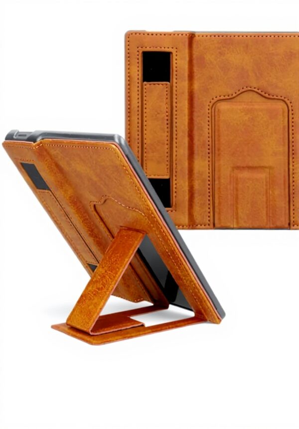 Coque Kindle Oasis 10 kwmobile support marron clair