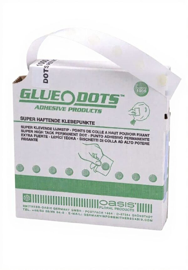 Oasis Lot 1000 pastilles colle Transparent Ø 1 cm Flowerbox