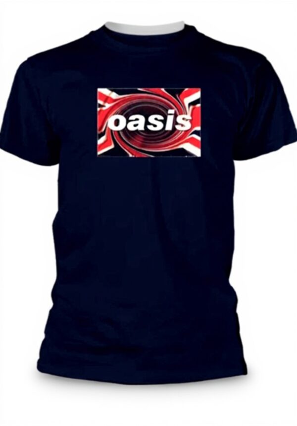T-shirt Oasis Union Jack Logo Officiel Unisex Marine