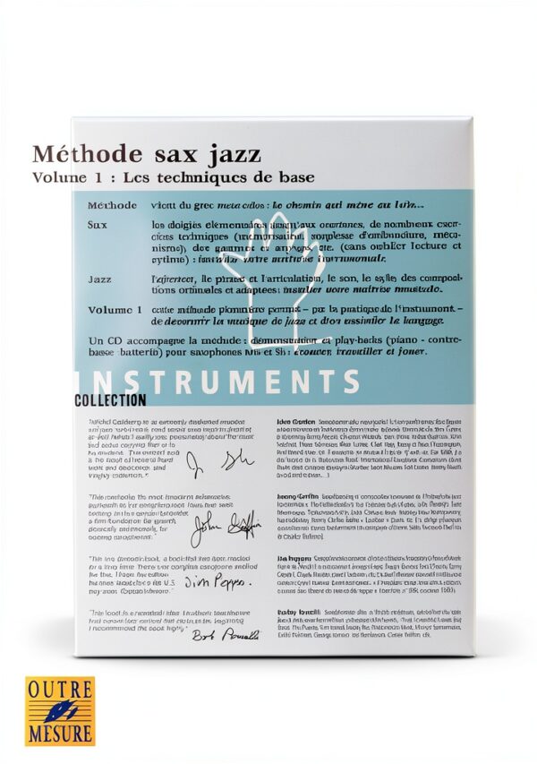 Méthode sax jazz Outre Mesure édition française partitions-1