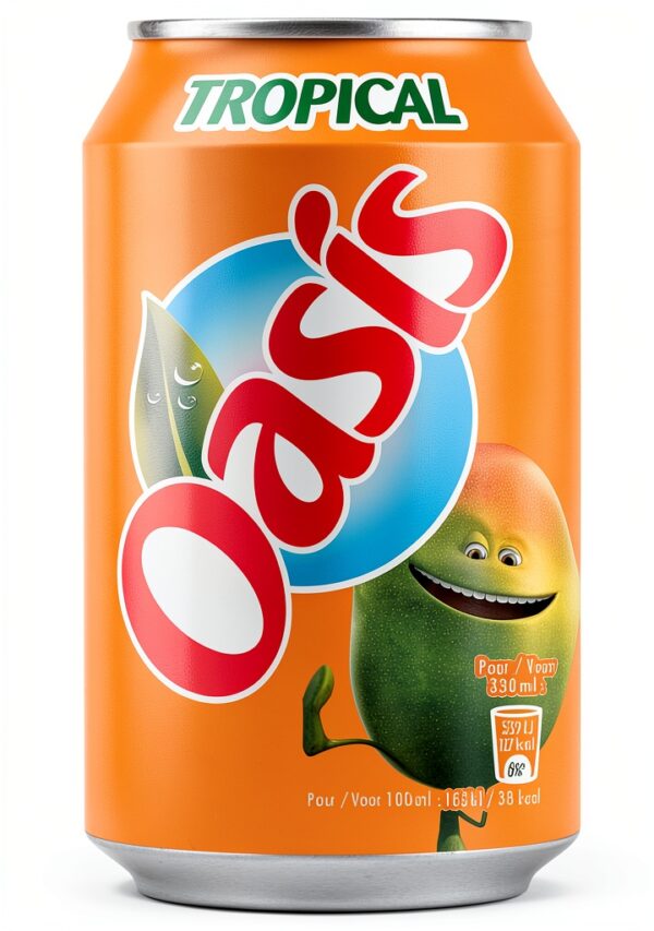 Jus de fruits Oasis Tropical pack 24 boissons sans