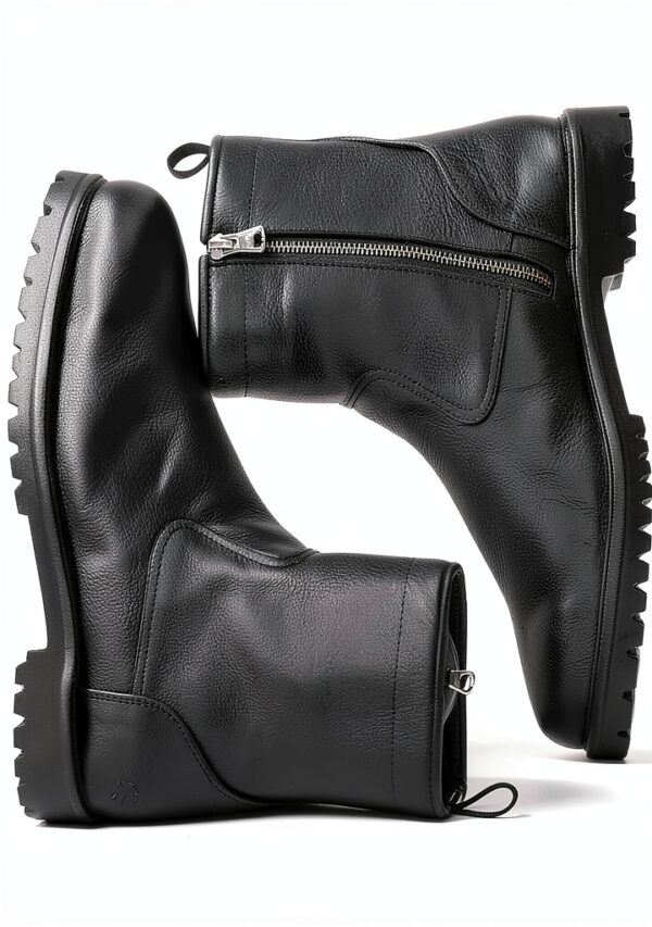 Bottes homme Blackstone cuir véritable fermeture éclair-5