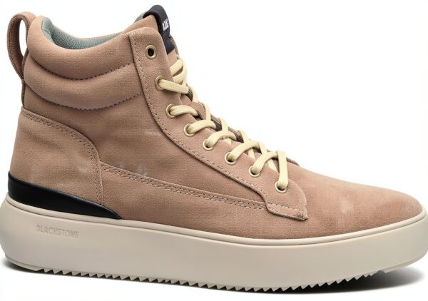 Baskets homme Blackstone Footwear en suède beige-0