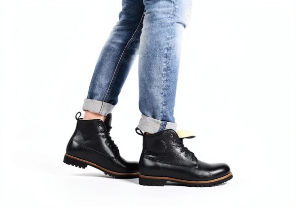 Bottes Blackstone Hommes COLIN noir – cuir véritable, laçage classique-8