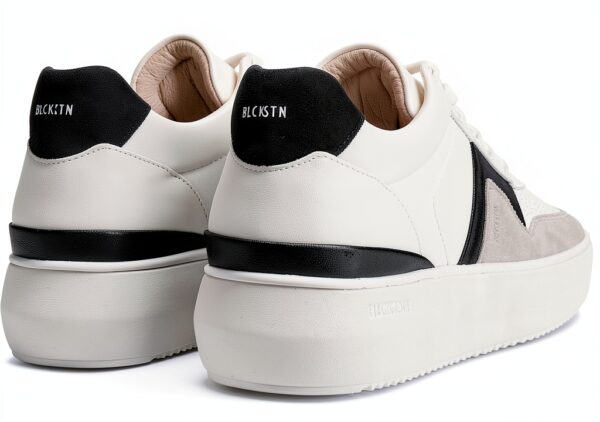 Blackstone Sneaker Low Hommes Marble Colton Cuir véritable blanc sable-3