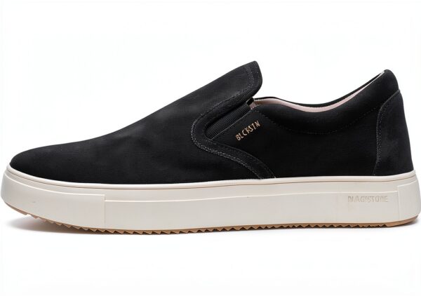 Blackstone Slip ons Connor Baskets Homme Bleu foncé Daim Confort-4