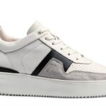 Blackstone Sneaker Low Hommes Marble Colton Cuir véritable blanc sable-0