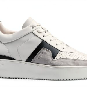 Blackstone Sneaker Low Hommes Marble Colton Cuir véritable blanc sable-0