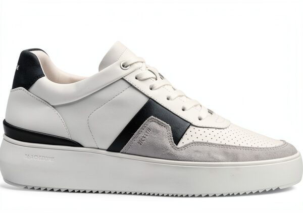 Blackstone Sneaker Low Hommes Marble Colton Cuir véritable blanc sable-0