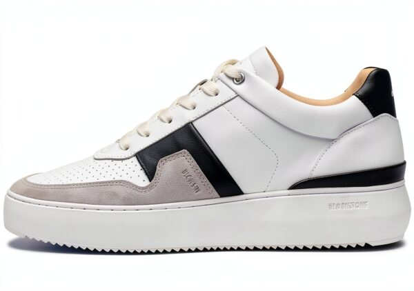 Blackstone Sneaker Low Hommes Marble Colton Cuir véritable blanc sable-4