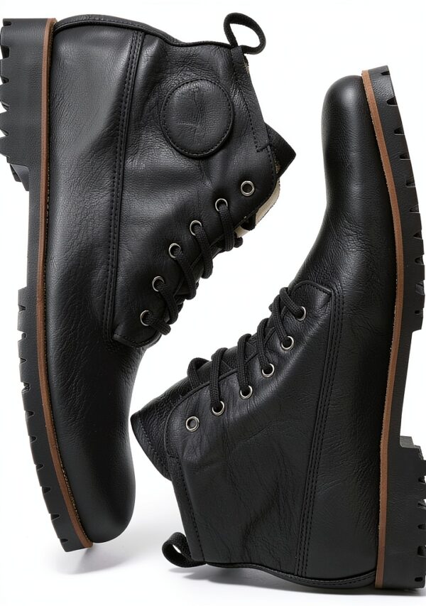 Bottes Blackstone Hommes COLIN noir – cuir véritable, laçage classique-5