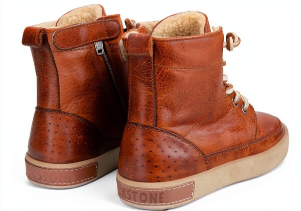 Chaussures Blackstone CK01 pour Garçon, Bottes en Cuir Cuoio-3
