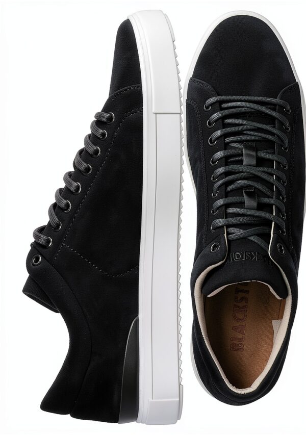 Blackstone Homme Mitchell-Leather Baskets Hautes en Cuir Nubuck, Noir-6