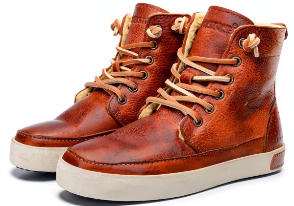 Chaussures Blackstone CK01 pour Garçon, Bottes en Cuir Cuoio-1
