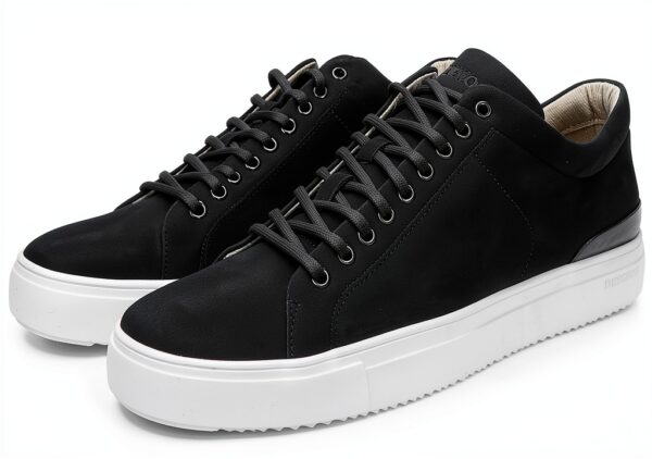 Blackstone Homme Mitchell-Leather Baskets Hautes en Cuir Nubuck, Noir-2