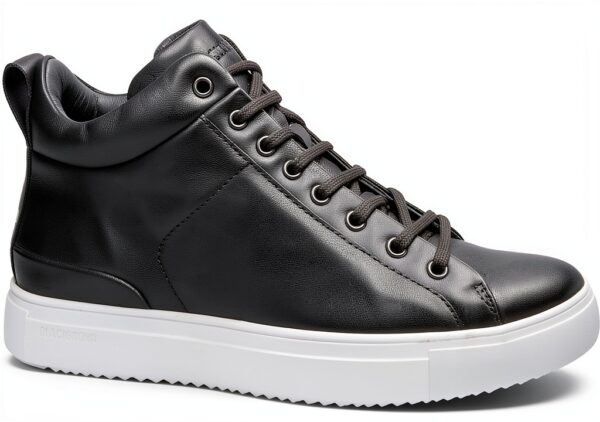 Blackstone Sneaker (Mid) Hommes - Modèle Griffin, Noir, Cuir Véritable-1
