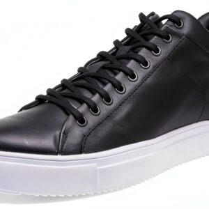 Blackstone Sneaker (Mid) Hommes - Modèle Griffin, Noir, Cuir Véritable-0