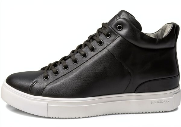 Blackstone Sneaker (Mid) Hommes - Modèle Griffin, Noir, Cuir Véritable-5